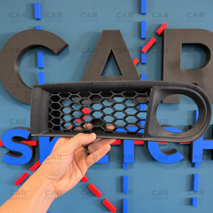 Audi A3 8L facelift honeycomb fog side grille — satin black, two-piece construction