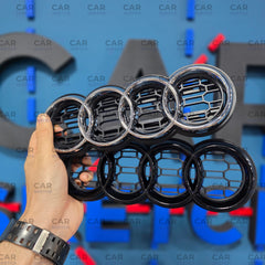 Audi Badge & Holder for Honeycomb Grilles – Full Installation Kit