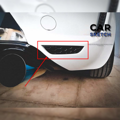 Seat Leon 1P Force/Cupra - Seat Ibiza 6L Rear Bumper Honeycomb Reflector Delete Set