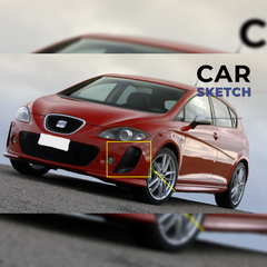 Seat Leon 1PL Linea R/BTCC Front Bumber Grille * 1PL 807 225 - 1PL 807 226 9B9 *