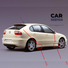 Seat Leon 1M Cupra Front/Rear Side Skirt Jacking Point Covers (OEM Part Numbers)