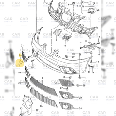 Seat Ibiza FR 6L Facelift Front Cover Grilles * 6L6 807 325 - 6L6 807 326 *