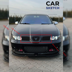 Seat Leon 1M Cupra Front Upper Honeycomb Grills with Cupra or Seat Badge