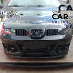 Seat Leon 1M Cupra Front Upper Honeycomb Grills with Cupra or Seat Badge