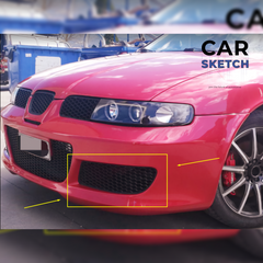 Seat Leon 1M Cupra Front Bumper Grilles * No Fog Light Holes *