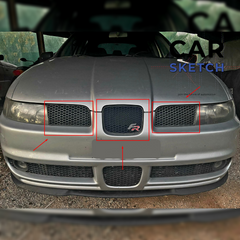 Seat Leon 1M FR Front Upper Honeycomb Grilles