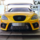 Seat Leon 1P Cupra Pre-Facelift Front Extension Grilles Set