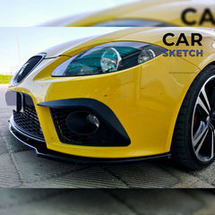 Seat Leon 1P Cupra Pre-Facelift Front Extension Grilles Set