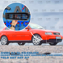 Audi A3 8L Facelift Front Bumper Left Grille No Fog Light Hole * 8L0 807 489 A *