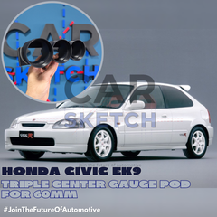 Honda Civic EK9 Triple Center Gauge Pod