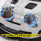 Abarth 500 / 595 Assetto Corse Style Hood Air Vents Set