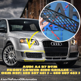 Audi A4 B7 DTM Εμπρός Κάτω Πλαϊνές Γρίλιες - OEM: 8E0 807 681 J – 8E0 807 682 J