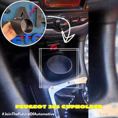 Peugeot 206 dashboard cupholder replacing ashtray