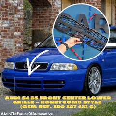 Audi S4 B5 Front Center Lower Grille – Honeycomb Style (OEM Ref. 8D0 807 683 G)