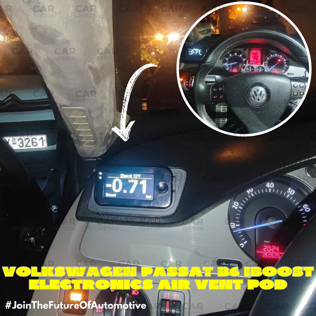 VW Passat B6 center vent pod for iBoost controller