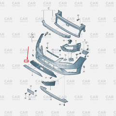 Seat Leon 5F Cupra/FR Front Center Lower Grille – 5F0 853 667 E & 5F0 853 667 A (2012–2017)
