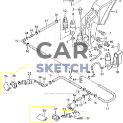 Audi S4 B6 Headlight Washer Covers * 8E0 955 275 B - 8E0 955 276 B *