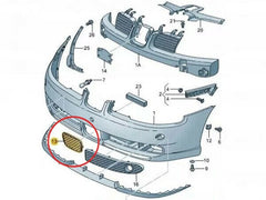Seat Leon 1M FR Front Bumper Center Lower Grille * 1M0 853 668 F *