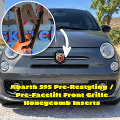 Abarth 595 Pre-Restyling / Pre-Facelift Front Grille Honeycomb Inserts
