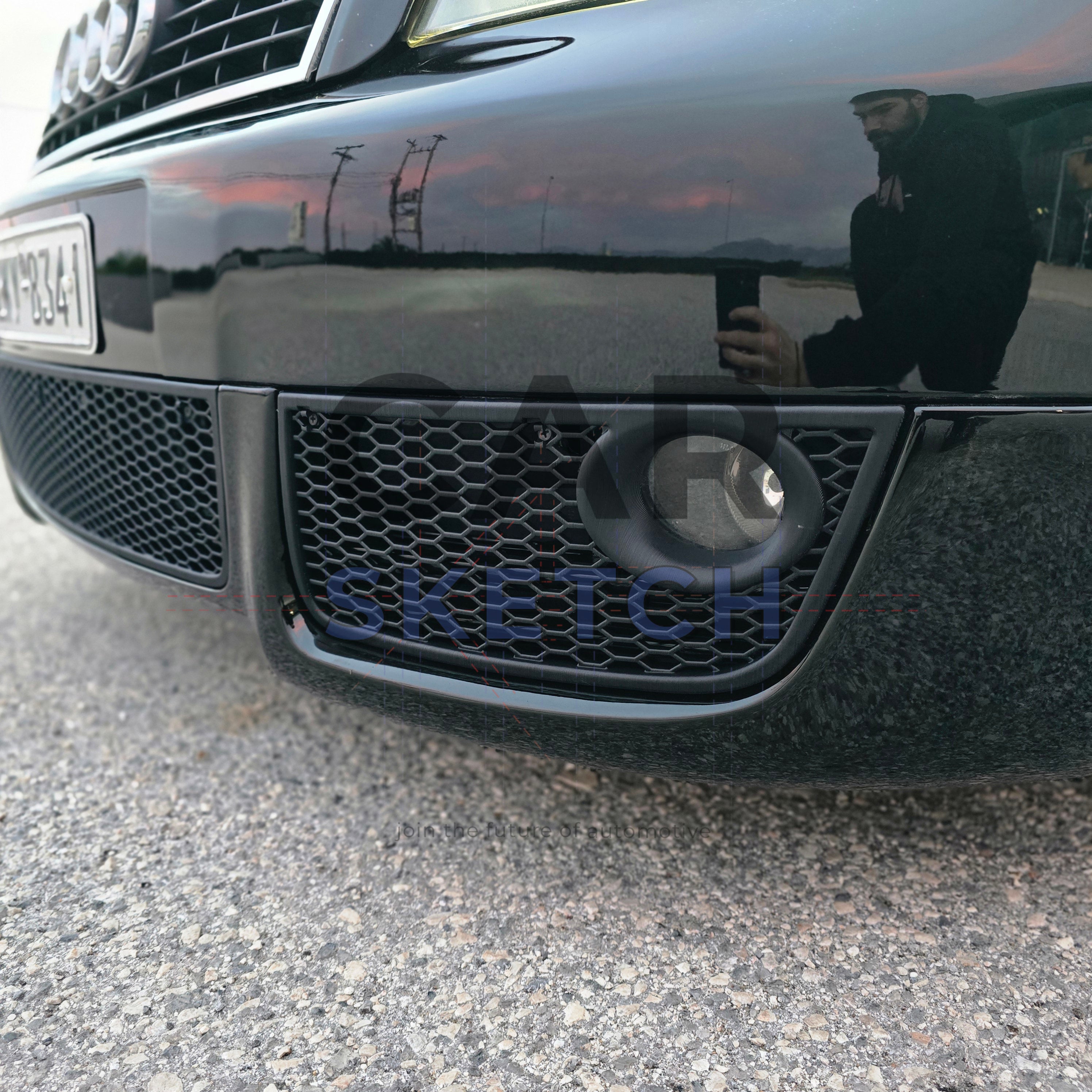 1 Paar Voorbumper Onderkant Mistlamp Roosters Mistlamp Covers Voor Audi 1 Paar Voorbumper Onderkant Mistlamp Roosters Mistlamp Covers Voor Audi
