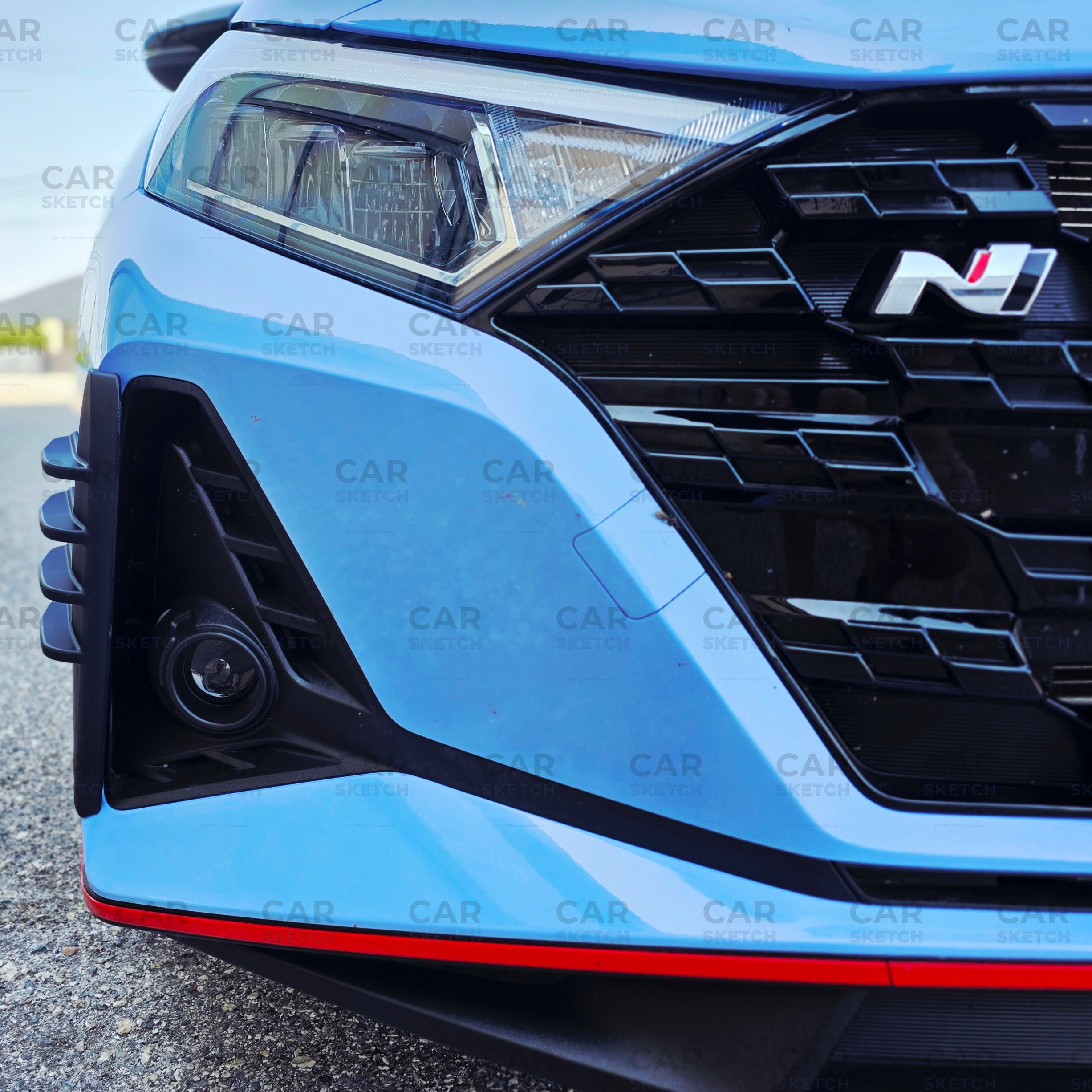N Front Hyundai i20 N Front Winglets – Unpainted Black Extension Grilles ...
