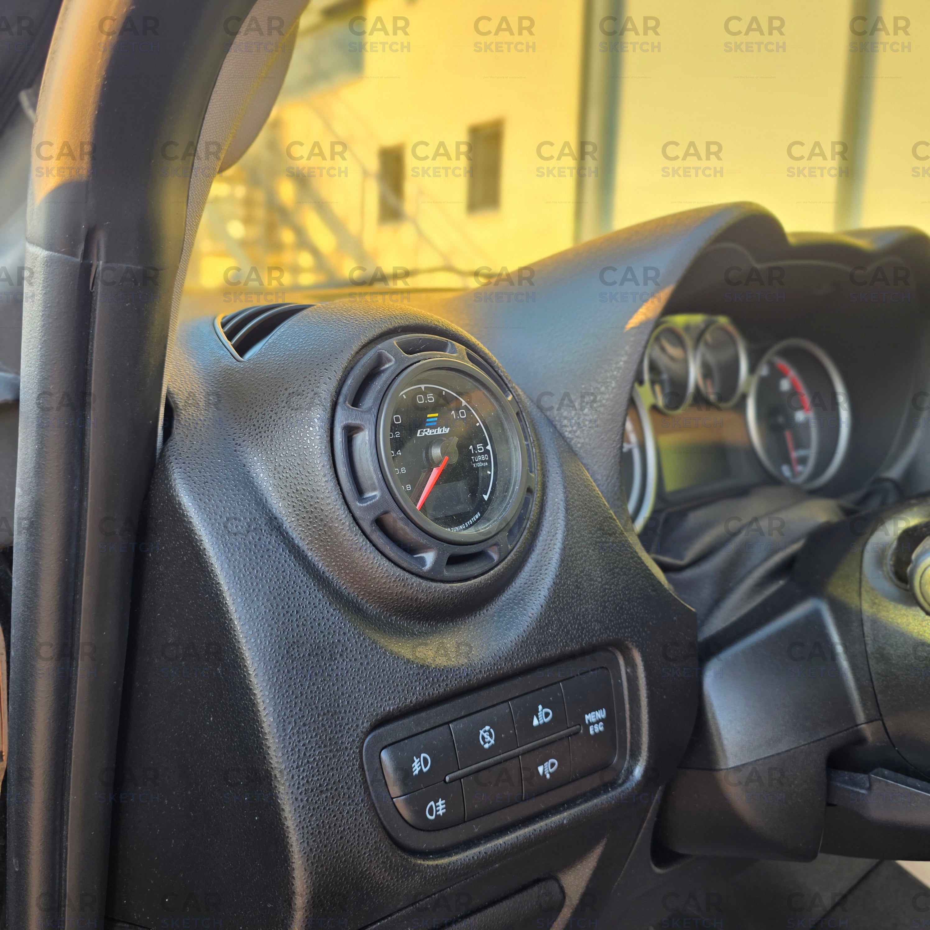 60mm Alfa Romeo MiTo dashboard gauge pod