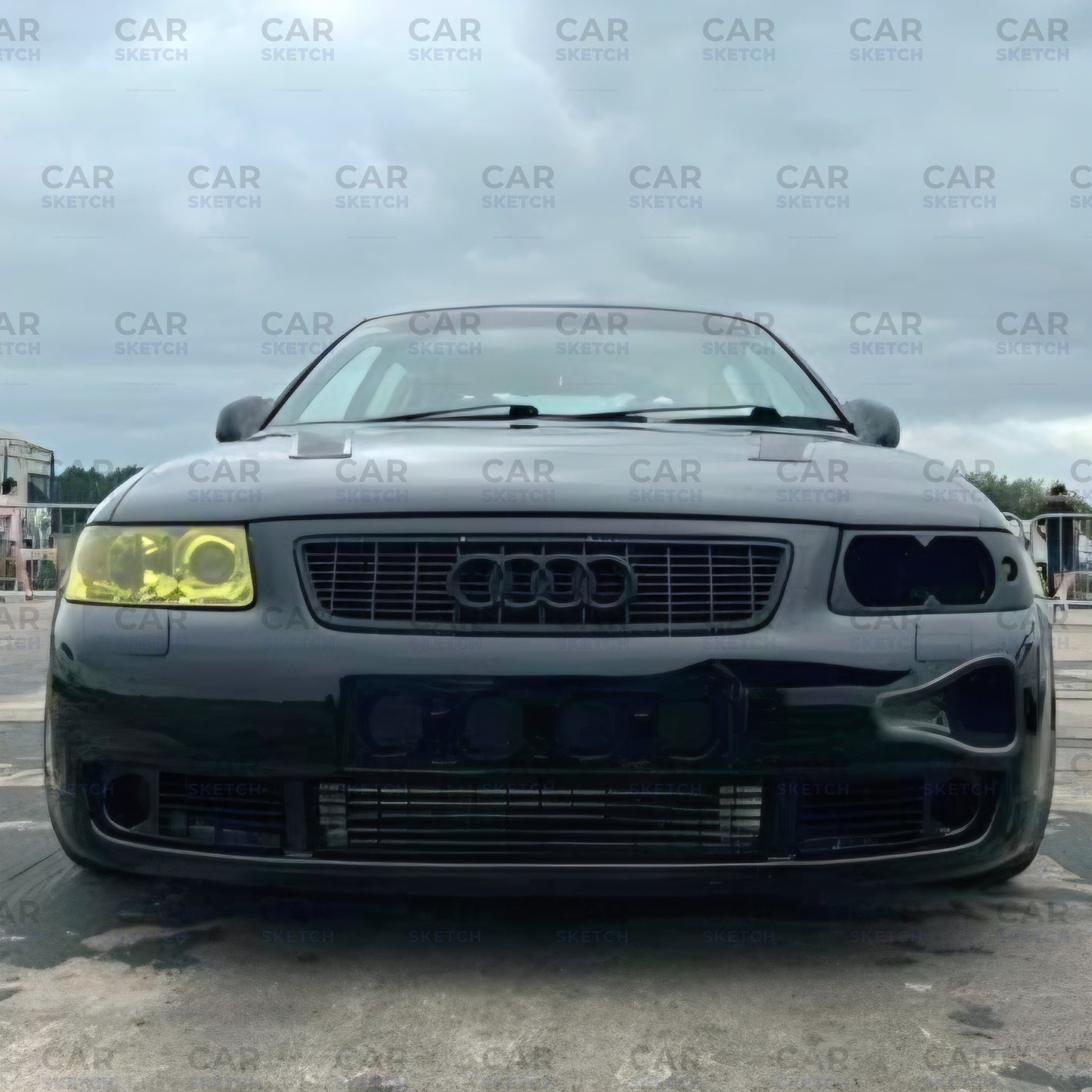 "Audi 8L headlight replacement air scoop track style"