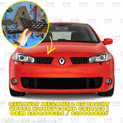Renault Megane 2 RS Επάνω Honeycomb Γρίλιες Προφυλακτήρα | OEM 8200460214 / 8200460215