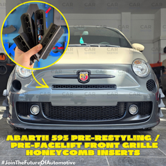 Abarth 595 Pre-Restyling / Pre-Facelift Honeycomb Μάσκες Εμπρός Προφυλακτήρα