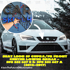 Seat Leon 5F Cupra/FR Εμπρός Κάτω Κεντρική Γρίλια – 5F0 853 667 E & 5F0 853 667 A (2012–2017)