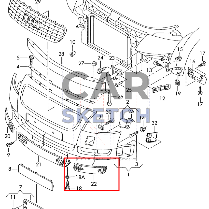 Audi TT 8N MK1 Lower Bumper Grilles * 8N0 807 681 A - 8N0 807 682 A *