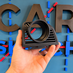 Unpainted black CarSketch Grande Punto gauge pod, front view; gauge not included